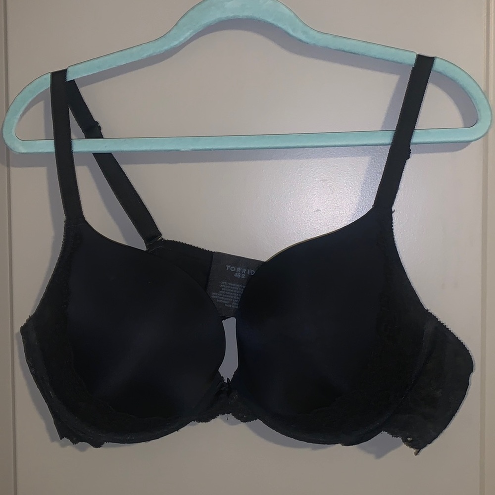Torrid black lace bra